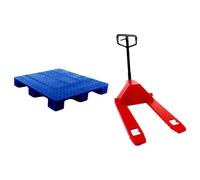 Oshhni 1/18 Modello di Carrello elevatore Simulazione Fotografia Puntelli Ornamento Laboratorio Creativo Riparazione Scena Accessori Leggero Robusto Mini, Rosso con Pallet
