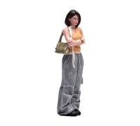 Oshhni 1:18 Ragazza Miniatura Figura Accessori Diorama Micro Paesaggio Decorazione Mini Modello Mini Persone Figurina