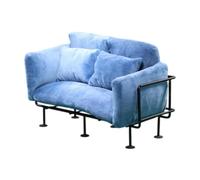 Oshhni 1/6 Scala doppia divano di divano in miniatura Micro paesaggio della vita Accessori per bambole decorazioni per ornamenti per soggiorno, Blu