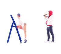 Oshhni 1/64 Miniature Figures Diorama Accessories Ornaments Painted Decorative Photography Prop Tiny Miniature People Figurines, Bianco