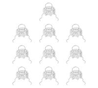 Oshhni 100 pezzi di tappi per palline di Natale, robusti ganci per decorazioni fai da te in metallo per decorazioni invernali per l'albero di Natale, 18mm