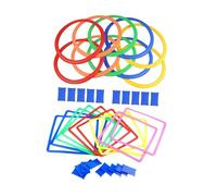 Oshhni 10x Anelli per Campana per Bambini con Connettore Anelli Colorati per Agilità da Giardino Gioco di Lancio degli per Adolescenti Ragazzi Ragazze da