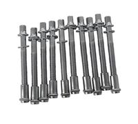 Oshhni 10x tiranti per batteria, viti con dadi per per accessori per strumenti a percussione per rullante, 6x50 mm