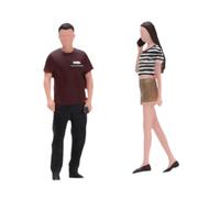 Oshhni 2 Pezzi 1:64 Miniature Figures Props Collection Fairy Gardens Hobby Resin Decorative Mini Figuilles Tiny People Models
