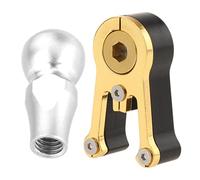 Oshhni 2 Pezzi Bloccaggio Manubrio Bicicletta Pieghevole Tubo Testa Fermaglio Supporto Clip Alluminio Duraturo con Filettatura Adatto per Trasporto, Scheggia
