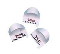 Oshhni 3 pezzi di modello di calibro per cucire con blocco del punto di bordo, righelli per trapuntatura da 2/3/4 mm, guida per cuciture per principianti, Bianco