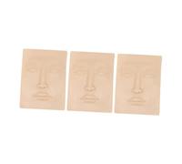 Oshhni 3 pezzi di pelle per esercitarsi nel trucco per sopracciglia e labbra, viso in silicone per esercitarsi nel trucco permanente per artisti,