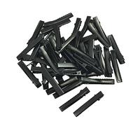 Oshhni 50 Fermagli per Capelli Da Uomo, Piatti E con Una Sola Punta, Ideali per Il Fai Da Te, Nero, 46x7mm