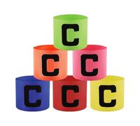 Oshhni 6 Fasce da Capitano per Calcio, Set di Fasce da Capitano Elastiche Regolabili per Squadre di pallavolo, Calcio e Badminton.