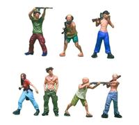 Oshhni 7X 1:64 Miniature di ladri Ornamenti Piccole Statuette Decorative di Persone in Miniatura per Oggetti di Scena fotografici Micro Paesaggio Decor