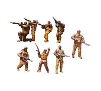 Oshhni 8 Pezzi 1:64 Mini Soldati del Medio Oriente Figure Modelli Playset Display Collezionabili Figurine Guerrieri per Appassionati Gioca Compleanno