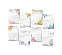 Oshhni 8 pezzi di note adesive della Bibbia, blocchi di appunti ispirati alle Scritture, piccoli blocchi di appunti cristiani per materiale scolastico, Fiori