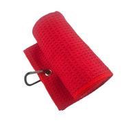 Oshhni Asciugamano da Golf a Tre Ante, Asciugamano per la Pulizia delle Palline da Golf, Regalo per Golfisti, Panno per la Pulizia Sportiva Morbido e, Rosso