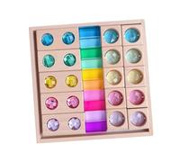 Oshhni Blocchi GEM in legno acrilico per bambini, ragazzi e ragazze, regalo ideale, giocattoli educativi per l'apprendimento prescolare, set di blocchi