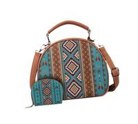 Oshhni Boho pattern women borsebag tela femmina per offerti in spiaggia, Verde