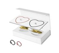 Oshhni Braccialetti permanenti da 2 pezzi gioielli per gli adulti abbinamento di coppie braccialetti kit per la produzione di braccialetti fai -da -te per, 1 Nero 1 Oro Rosa