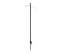 Oshhni Camping Lamp Stand Palo per Lanterna Staffa Aggancio Staccabile Struttura Solida Alluminio Acciaio Compatto Trasportabile Adatto Campeggio Escursione, Nero