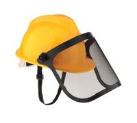 Oshhni Casco forestale con visiera in rete, equipaggiamento protettivo multifunzionale, casco protettivo per motosega, per disboscamento e decespugliatore