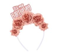 Oshhni Cerchietto per Capelli da Compleanno per Donna, Copricapo, Accessori per Travestimenti, Cerchietto con Fiori