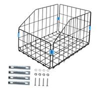 Oshhni Cestino Posteriore per Bicicletta, Portapacchi, Grande capacità, Robusto, Staccabile, Accessori per Ciclismo, Durevole, Portapacchi Posteriore per, Nero