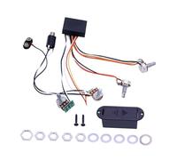 Oshhni Circuito preamplificatore per basso elettrico con equalizzatore attivo precablato, cablaggio accessorio, accessori per strumenti musicali di ricambio, 2 Band