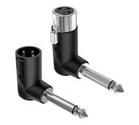 Oshhni Convertitore adattatore XLR da femmina maschio a 3 pin da 1/4" 6,35 mm, connettore XLR leggero, plug and spettacoli dal vivo in studio