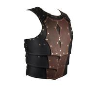 Oshhni Corazza Medievale Regolabile, Ideale per Feste, Halloween, Pirati e Cavalieri, Marrone