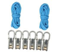 Oshhni Corda con tenditore a Rullo, Facile da Tirare, regolatore Paracord Resistente per tiranti, 2 Corde 6 Ganci