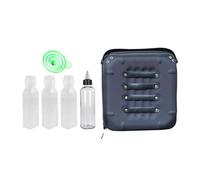 Oshhni Custodia per Attrezzi da Campeggio, Borsa Porta Condimenti da Campeggio con Imbuto, Custodia per Bottiglia d'Acqua in Eva, Nero