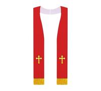 Oshhni da messa per clero, scialle tradizionale da pastore per matrimonio, per uomini e donne, articoli per feste, Rosso Bianco