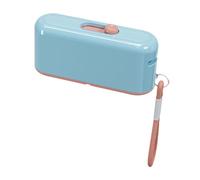 Oshhni Dispenser per filo interdentale, organizer da viaggio, stuzzicadenti, strumento essenziale portatile, comodo contenitore vuoto per filo interdentale, Blu