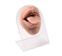 Oshhni Display per la parte del corpo del modello della lingua della bocca in silicone Display per l'istruzione degli strumenti per la pratica, CAFFÈ