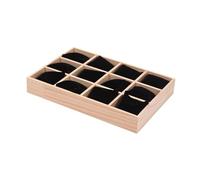 Oshhni Espositore per orologi, cuscini in velluto, 12 griglie, espositore per braccialetti, organizer per orologi, vassoio porta braccialetti, Velluto Nero