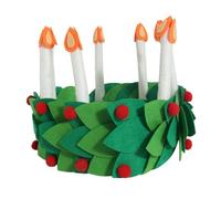 Oshhni Fascia per Capelli in Feltro con Candela a Corona, Comoda per Copricapo da Indossare Tutti i Giorni Durante Le Feste di Natale