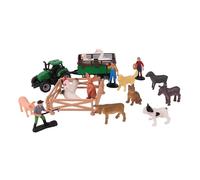 Oshhni Figure di Animali da Fattoria, modellini di Figurine, Set da Gioco, Giocattoli educativi precoci, Micro Paesaggio, Giocattolo per Bambini, Ragazzi e, 20 Pezzi