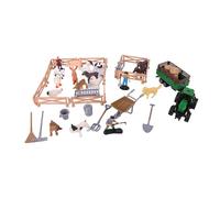 Oshhni Figure di Animali da Fattoria, modellini di Figurine, Set da Gioco, Giocattoli educativi precoci, Micro Paesaggio, Giocattolo per Bambini, Ragazzi e, 42 Pz