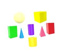 Oshhni Forme 3D Solidi geometrici Giocattolo educativo Cuboide Bambini Apprendimento precoce Aiuto didattico matematica Set di blocchi cubici Forme