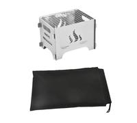 Oshhni Fornello per Barbecue Staccabile, Portatile, Pieghevole, Multifunzionale, fornello per Barbecue da Campeggio, in Acciaio Inossidabile per Feste, Piccolo