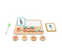 Oshhni Giocattoli di Matematica e ortografia, Lavagna cognitiva in Legno, attività educative riutilizzabili, Strumenti matematici manipolativi per Bambini di, Alfabeto