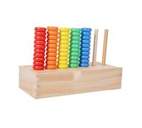 Oshhni Giocattoli impilabili per ordinare i colori, gioco di anelli colorati, allenamento del pensiero logico, coordinazione occhio-mano, artigianato,