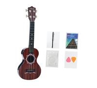 Oshhni Giocattolo per ukulele per bambini, strumento musicale per principianti, per l'apprendimento evolutivo, 21 pollici, per bambini di 3, 4, 5, 6 e 7, Venature Del Legno Marrone