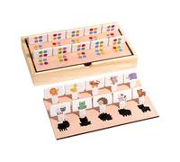 Oshhni Giochi di abbinamento delle ombre, giocattolo educativo per l'apprendimento, abilità motorie fini, gioco interattivo in legno, giocattoli