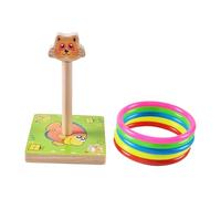 Oshhni Gioco di Lancio dell'anello con Gancio, in Legno per Il Tempo Libero, Gioco di Lancio per Bambini, Bambine, Genitori, Bambini, Feste a casa, Gattino