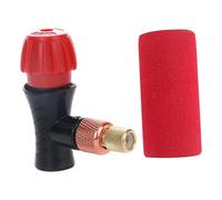 Oshhni Gonfiatore per Pneumatici per Bici a CO2, ugello per bombola di CO2, Testa di gonfiaggio Portatile, Adattatore per Testa Gonfiabile per Bicicletta, Copertura in Spugna Rossa