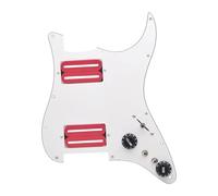 Oshhni Humbucker pickguard chitarra elettrica pickguard scratchplate robusto professionale precablato Pickguard per chitarre elettriche Accessorio, Bianco Rosa