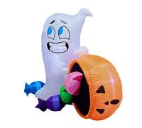 Oshhni Inflatable Bianco con Secchiello di Zucca per Esterno in Poliestere Robusto con Incorporata E Cerniera Sul Fondo per Un Montaggio Rapido Adatto per l'Arredo Del Prato