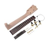 Oshhni Kit fai da te per ukulele, kit di costruzione per ukulele, accessori per strumenti musicali, manico e tastiera in legno per bambini, famiglie e adulti, 21 Inch