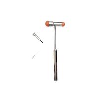 Oshhni Martelli per riflessi neurologici Martelli a percussione Esperimento con manico Riflesso rotuleo professionale con spazzola incorporata, Orangina