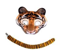 Oshhni Maschera da tigre a mezza faccia, pratica e creativa, per feste di carnevale