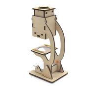 Oshhni Microscopio Fai da Te per Bambini, Set scientifico, Gadget tecnologico, assemblaggio in Legno, Regalo di Compleanno Fatto a Mano, Giocattolo educativo